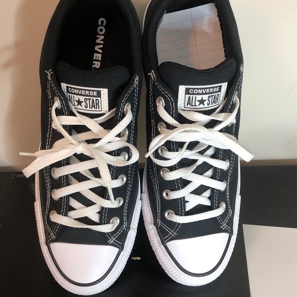 Converse All Star women 13 men 11 Black and White Low Tops NWOT